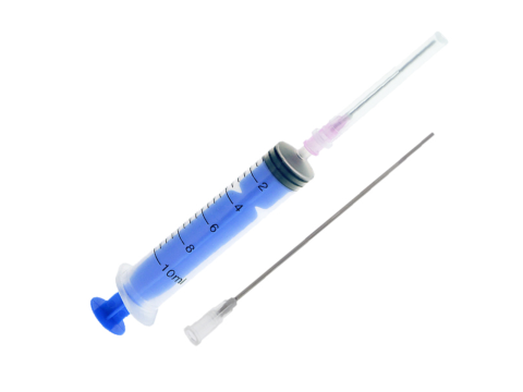 1 x Cyan 10ml syringe with needles